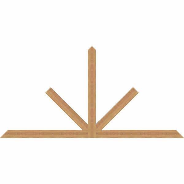 Ekena Millwork Saratoga Timber Gable Bracket, Western Red Cedar, 84"W x 42"H x 3 1/2"D x 3 1/2"F, 12/12 Pitch GBW084X42X0404SAR00SWR - main